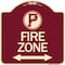 Signmission No Parking and Arrow Pointing Left and Right Heavy-Gauge Aluminum Sign, 18" x 18", BU-1818-24656 A-DES-BU-1818-24656 - alternate 1